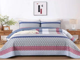 Red Patchwork Boho Mosaic Bedspread Coverlet 3 Piece Set V745-AC081580Q13U