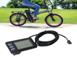 Electric Bike LCD Display, Multi Function Bicycle Speedometer Odometer Waterproof Bike Display Meter V1192-AZ-W-11494