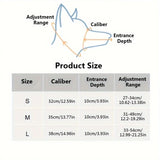 M Adjustable Leather Dog Muzzle for Large Breeds, Anti-Bite and Anti-Bark V888-ELOSUNG28778