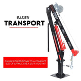 Hydraulic Crane 900kg Pickup Swivel Ute Truck Trailer Lift Hoist Winch Haul V379-PKUPCRNBOSET01