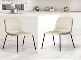 Levede Stackable Dining Chairs Kitchen Beige CH1093-4-BG