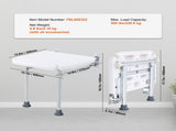 Folding PE Shower Seat, 15.7'' x 14.8'' Unfolded, Wall Mounted Fold Up Shower Bench with 500 lbs V952-SLKPEZCTWKB16SNT7V0