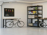 CARLA HOME 5 Tier Steel Shelving Unit - Garage Storage Shelf - Black - Modern V178-36477
