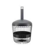 Black High-Temperature Powder Coated Bastion Chimenea with Large Burning Capacity LSB-69043