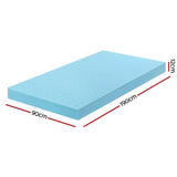 Giselle 12cm Memory Foam Mattress Topper Ventilated Cool Gel Bamboo Cover Single MATTRESS-TOP-VH-GEL-12-S
