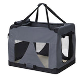 i.Pet Pet Carrier Soft Crate Dog Cat Travel 121x80CM Portable Foldable Car 4XL PET-CARRIER-4XL-GR