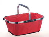 Foldable Picnic Basket Aluminum Frame Waterproof 600D Oxford Red V1188-MS-616-060