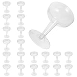 Clear Tall Stemmed Drinking Cups Set of 20, Simple Design, Plastic, Perfect for Parties and Everyday V1370-AZ4-15176