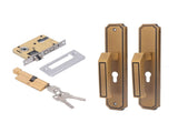 Front Exterior Door Handle Lockset Aluminum Alloy Silent Home Door Handle Lock with Keys for Bedroom V1294-YM0521-3114230026911