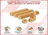Premium Rigid Sports Strapping Tape - 30 Rolls of 38mm X 13.7M V63-799257