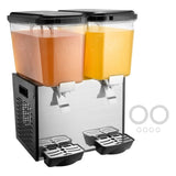 VEVOR Commercial Beverage Dispenser 18L x 2 Tanks Cold Juice Ice Drink Dispenser V952-SYYLJJBSJXS172LLCV3