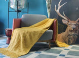 Blanket Cuddly blanket Soft blanket Soft knitted wool blanket Fringed blanket Cute blanket V1188-MS-313-0865
