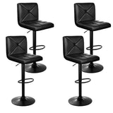 Artiss 4x Bar Stools Gas Lift Leather Chair Black BA-K-1536-BKX4