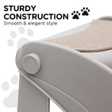 Furtastic Foldable Pet Stairs In Grey - 38cm Dog Ladder Cat Ramp PTS-EJE-434-GY