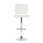 Artiss 4x Bar Stools Padded Leather Gas Lift White BA-K-710N-WHX4