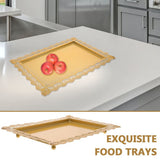 Golden Iron Serving Tray for Snacks and Desktop Organization, Household Plate for Kitchen and Home V1192-AZ-W-27267