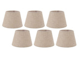 6Pcs Small Lamp Shade Clip On Drum Linen Fabric Lampshade for Candle Bulbs Lighting Accessories V1294-YM0715-3119220085411