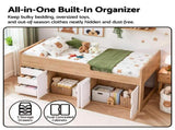 Artiss King Single Bed Frame with Storage, 3 Drawers and Two-Step Access, 2 Cabinets WBED-F-WARDROBE-WH-KS-ABC