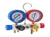 AC Manifold Gauge Set for R22 R404A R410A R12 Refrigerants, 4 Way AC Gauges with 1.5 m Hoses for V952-JXLMB4TLBDSTGNWO6001V0