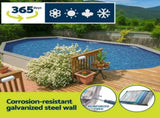 Bestway Swimming Pool 610 x 366cm Steel Frame Round Pool Set w/ Filter Ladder BW-POOL-OV-610-56370