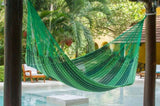 Mayan Legacy Queen Size Outdoor Cotton Mexican Hammock in Jardin Colour V97-TQJARDIN