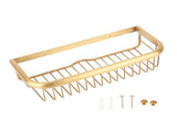 30cm Solid Copper Shower Basket Bath Soap Shampoo Storage Holder Wall Mount Bathroom Shelf V1294-YM0901-JY03090