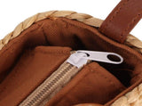 Women Rattan Bag Retro Fashion Small Semicircle Handwoven Straw Shoulder Bag Clutch Bag for Beach V1294-YM0901-3117230325111