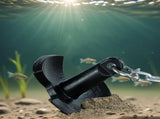River, 12 LBS Boat Cast Iron Black Vinyl-Coated with Shackle, Marine Grade Mushroom V952-HMDPZT12B000EDC67V0