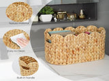 Toilet Paper Storage Basket,Scalloped Wicker Basket for Bathroom Organizers and Storage,Hand-Woven V1258-DP02-F-949