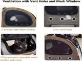 Foldable Expandable Pet Carrier Backpack for Cats and Small Dogs, Breathable Mesh Travel Carrier for V1341-ZY-QP8YH24W
