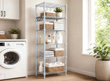 Levede Shelving Unit Adjustable Rack 6 Tier 161cm Carbon Steel Laundry Silver EA0313-SL-AU