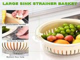 Kitchen Bowl Set 2 in 1 Fruit Vegetable Washing Foods, Large Plastic Double Layered V1192-AZ-W-16940