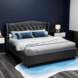 Artiss Bed Frame King Size Charcoal PIER BFRAME-E-PIER-K-CHAR-ABC