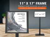 Pedestal Sign Holder Adjustable Poster Stand 11 x 17 Inch Metal Base V952-BZJJSDZJCZCGJFCLWV0