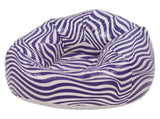 Inflatable Chair PVC Wave Strip Pattern Ergonomic Desig Minimalism Inflatable Beanbag Chair Blue V1294-YM0901-3116240034711