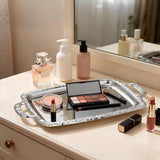 Tray - Stainless steel tray - Snack and fruit bowl for the desk - Rectangular storage tray V1188-ZXY-131-939