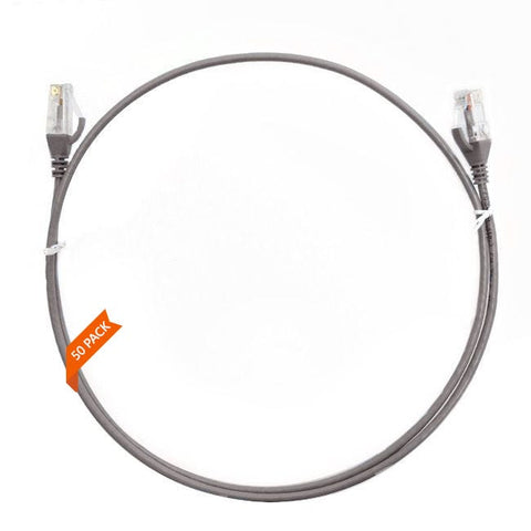 0.75m CAT6 Ultra Thin LSZH Ethernet Network Cable  50 Pack Grey 004.004.9016.50PACK