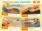Bestway 36inch Kids Trampoline Foldable Rebounder Fitness for Ages 3 Orange BW-TRAMPO-59100