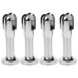 4Pcs Stainless Steel Toilet Partition Support Feet for Public Restroom Hardware Durable Precision V1369-AZ3-W-17100
