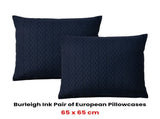 Bianca Pair of Burleigh Ink European Pillowcases 65 x 65cm V442-BCA-PILLOWC-BURLEIGH-INK-EU