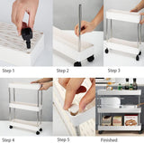 CARLA HOME Slim Storage Cart Organizer Trolley with Wheels for Kitchen, Bathroom, Laundry & Narrow V178-36283