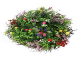 Spring Wildflowers Wreath for Front Door Dried Flower Artificial Wreath Hanging for Home Mall V1294-YM0523-10339086