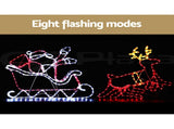 1X Christmas Lights Reindeer Sleigh 806 LED Decorations Jingle Jollys XMAS-MOT-D-SAN-DEER-MC