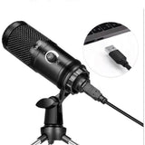 USB Metal Condenser Microphone - Professional Recording Mic for PC/Laptop V1263-JX-3708