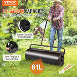 Lawn Roller, 17 Gallon 36 Inch Sand/Water Filled Yard Roller, Steel Sod Roller with Easy-turn Plug V952-TSCPGL17JL36QEQZ0V0
