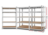 Giantz 5x1.8M Garage Shelving Warehouse Rack Pallet Racking Storage Shelf Silver WR-9X18-GVN-SVX5
