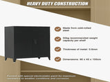 Two-Door Metal Short Cabinet Shelf Storage for Home Office Gym V63-844411