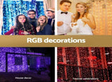Jingle Jollys 6x3m Christmas Curtain Lights 960 LED RGB Remote Hanging Fairy Backdrop XMAS-CUR600-6M-WARM-MC
