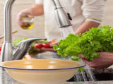 Large Vintage Yellow Enamel Bowl with Smooth Interior, Ideal for Kitchen Serving, Cooking, and Food V1369-AZ3-W-12876