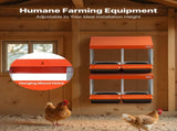 Chicken Nesting Boxes, 2 Compartments, Easy Egg Collection, Wall Mount, Easy to Assemble, Galvanized V952-JSCDXJS2GJ15PZUI4001V0